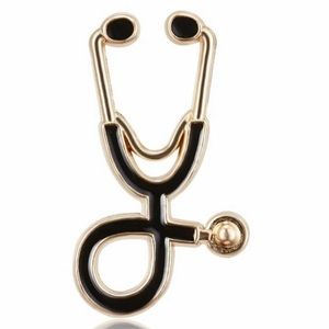 🆕 | Stethoscope | Black and Gold Brooch | Dr Pride
